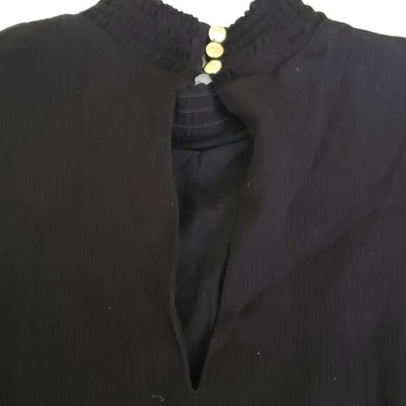 NWT Kaari blue True Black Embroidered Abstract Floral Rayon Top XS - Picture 10 of 14